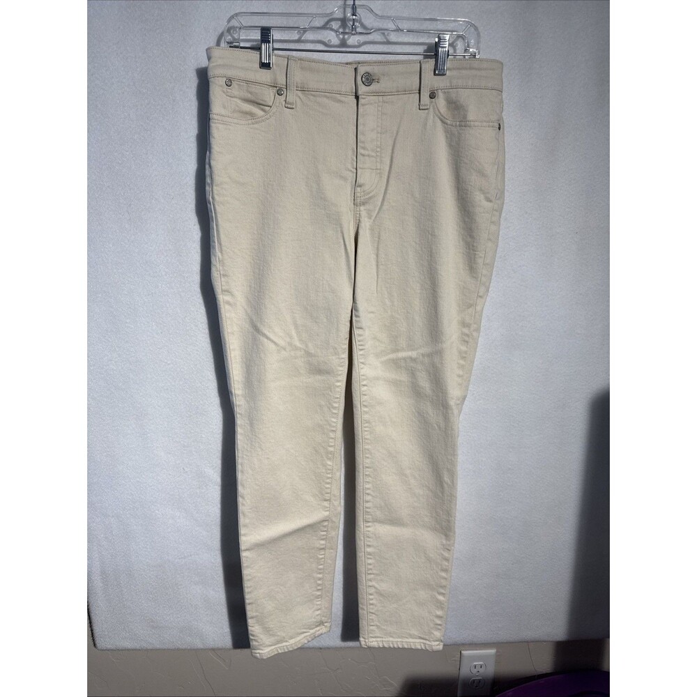 Talbots Women’s Flawless Slim Ankle Jeans Size 8 Off White